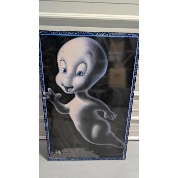 Other - Vintage Casper The Friendly Ghost Wood Panel Wall Art Large Poster Size